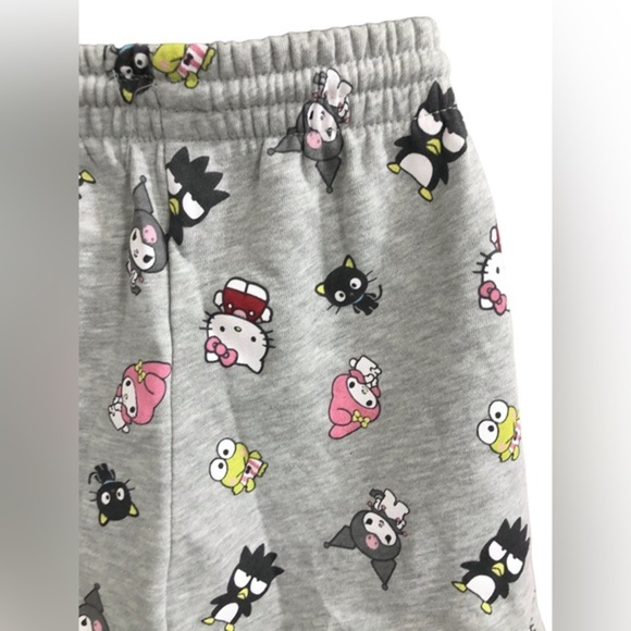 Hello Kitty & friends gray drawstring waist graphic print shorts size large new - Picture 9 of 14